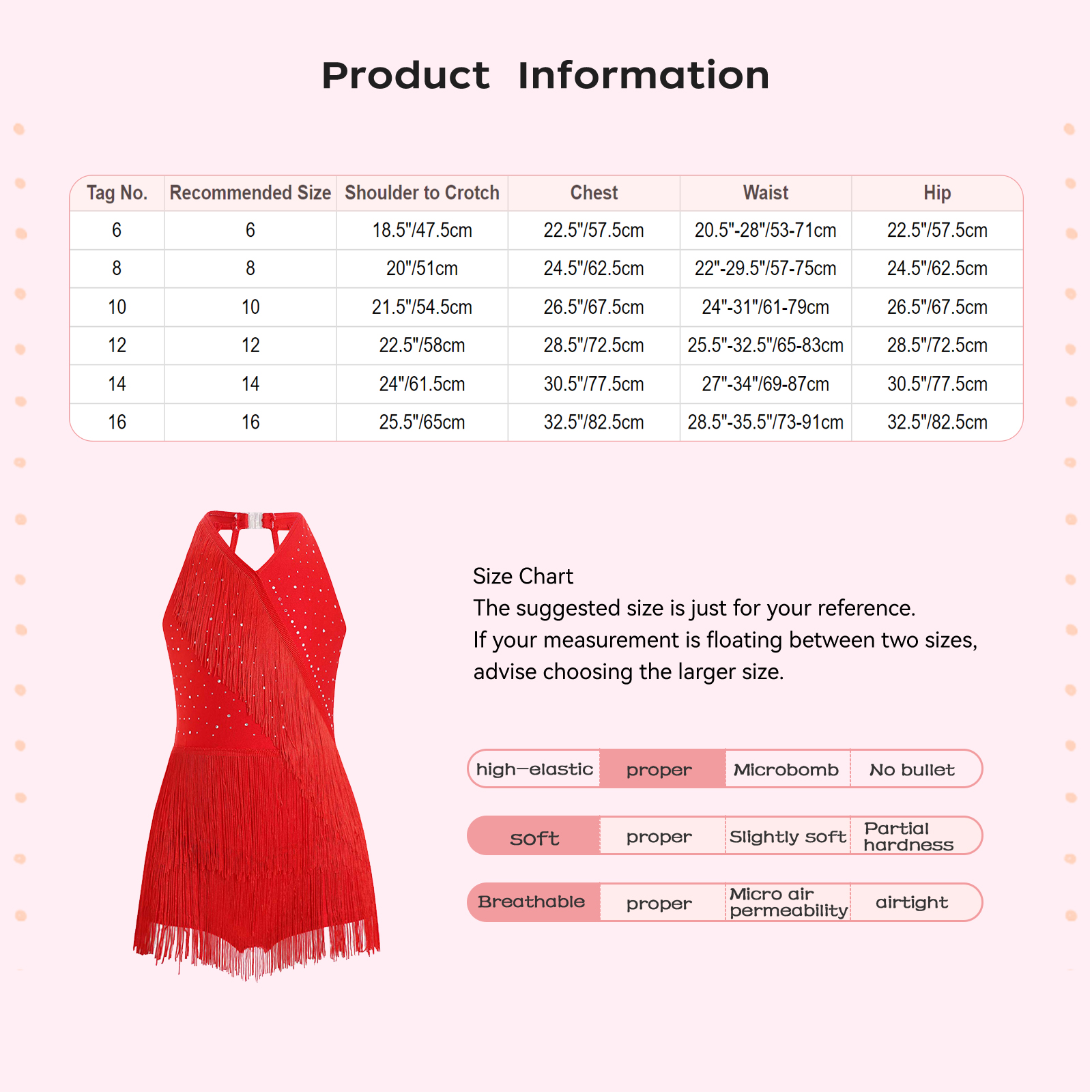 Kids Girls Shiny Tassel Leotar - Rhinestone Banding Trim บทวิจารณ์และราคา