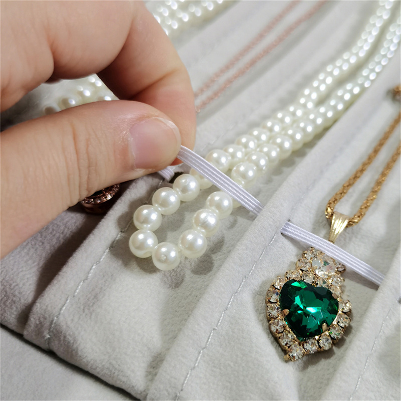New Necklace Storage Roll Bag  - Velvet Ribbon Roll บทวิจารณ์และราคา