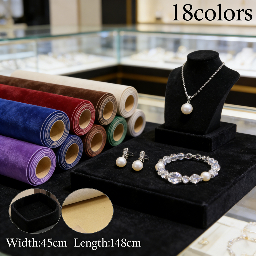 1 roll 45 x 148cm Self-adhesiv - Velvet Ribbon Roll บทวิจารณ์และราคา