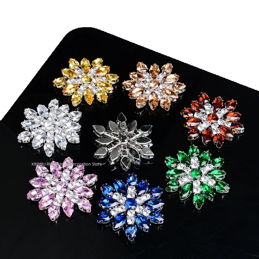 2Pcs Luxury Zircon Crystal Fla - Embellishment Glue Craft บทวิจารณ์และราคา
