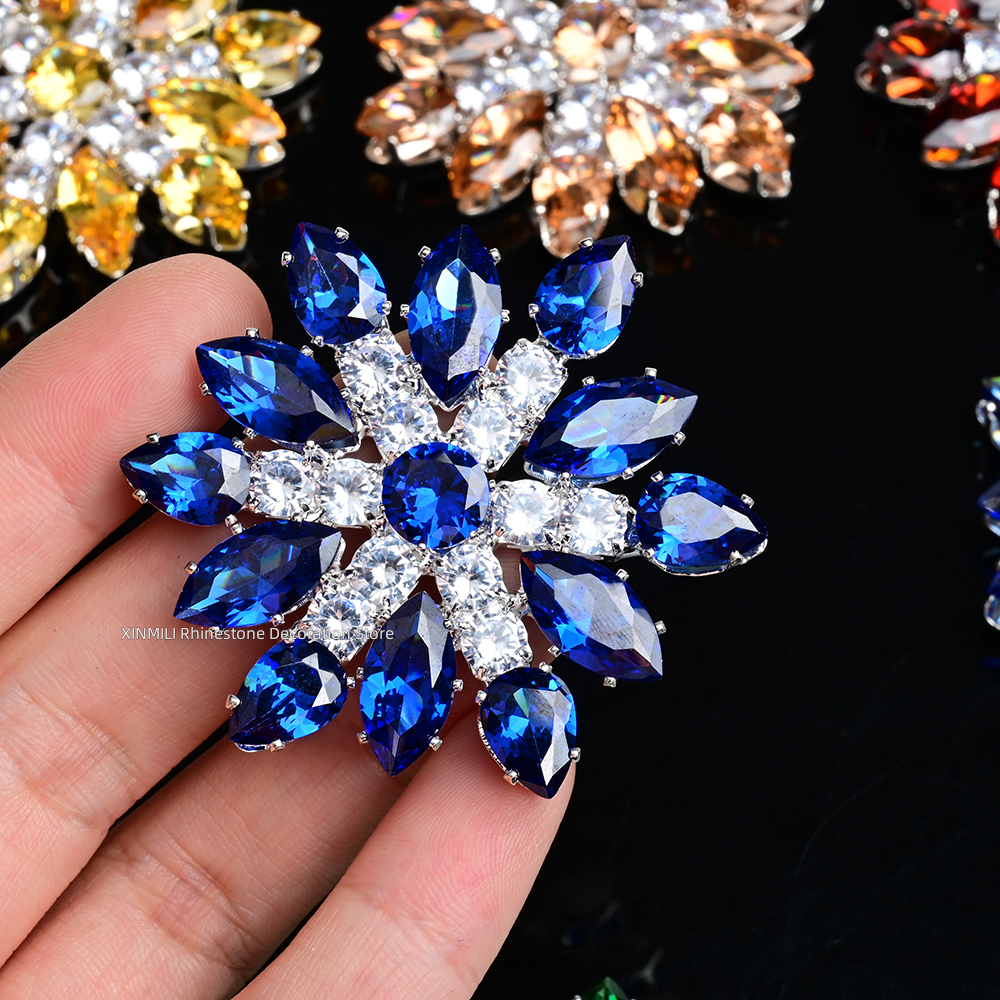 2Pcs Luxury Zircon Crystal Fla - Embellishment Glue Craft บทวิจารณ์และราคา