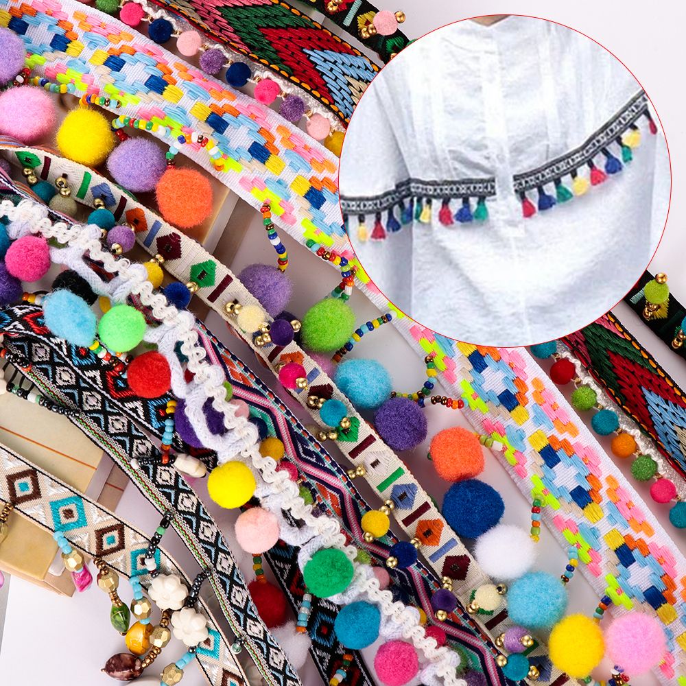 1yard Bohemia Tassel Lace Trim - Lace Ribbon Trim บทวิจารณ์และราคา