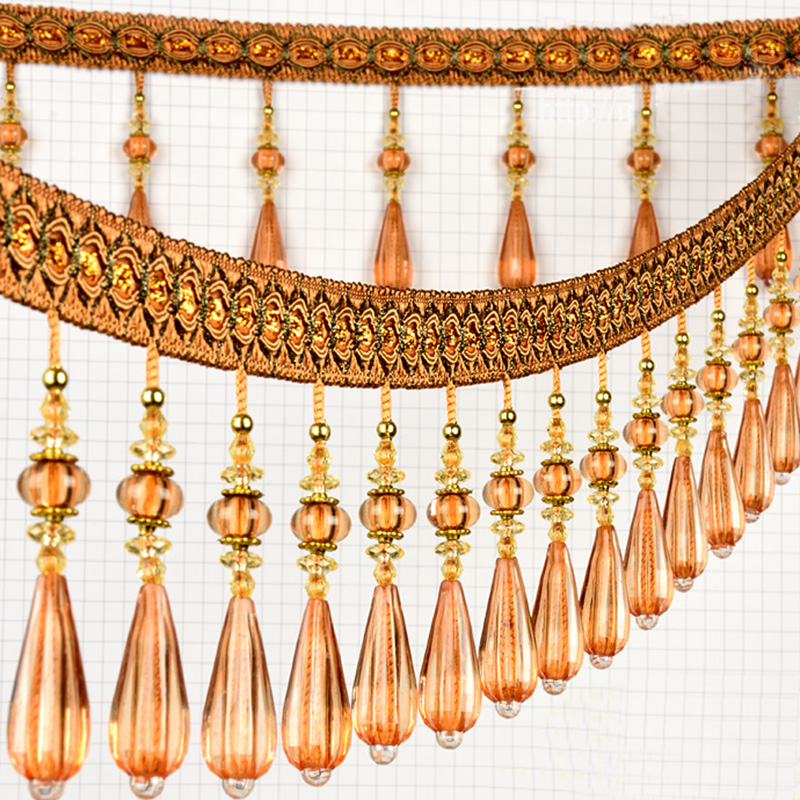 1M Crystal Pendant Tassel Drop - Beaded Trim Fringe บทวิจารณ์และราคา