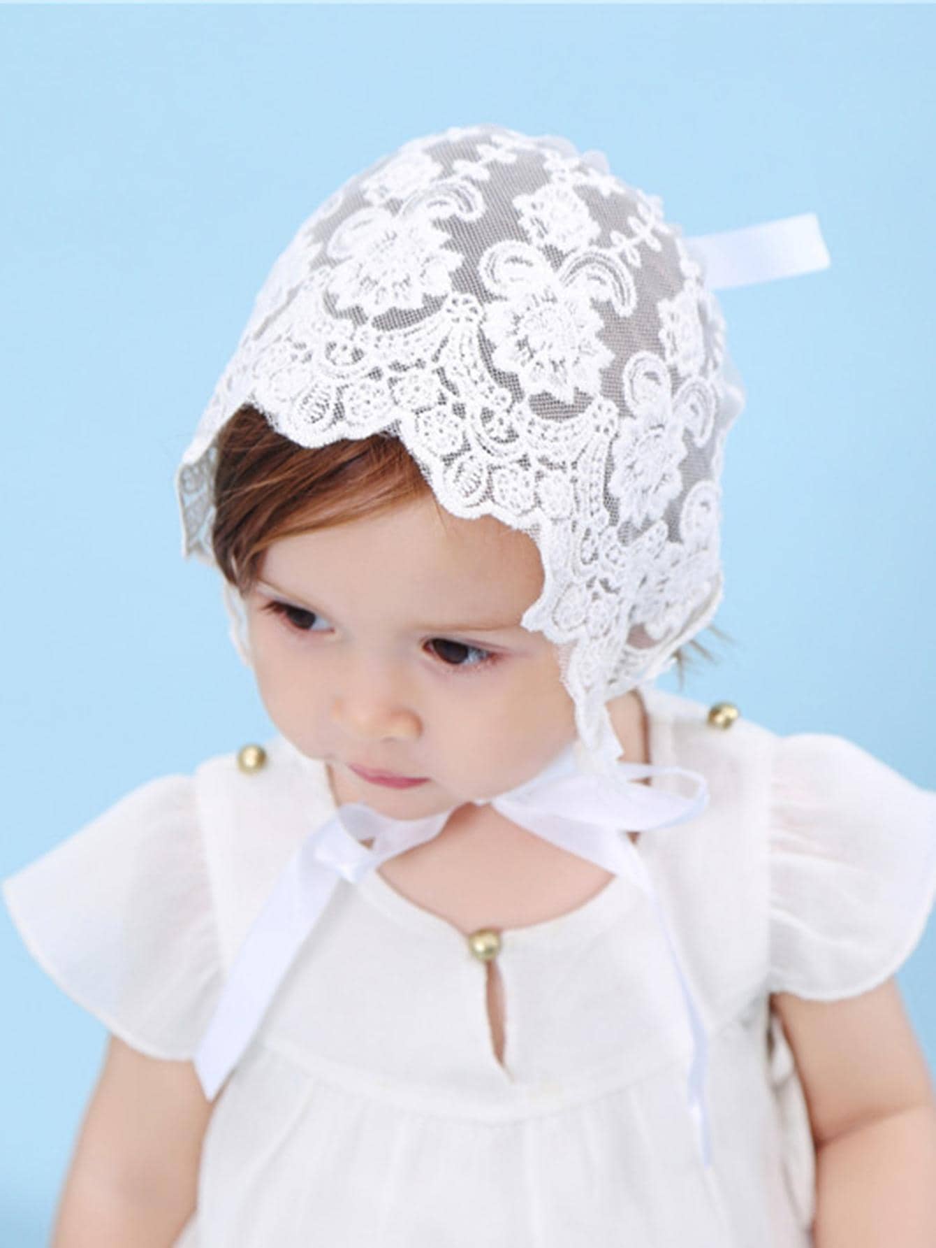Baby Lace Brim Headband Hat He - Embroidery Embellishments บทวิจารณ์และราคา