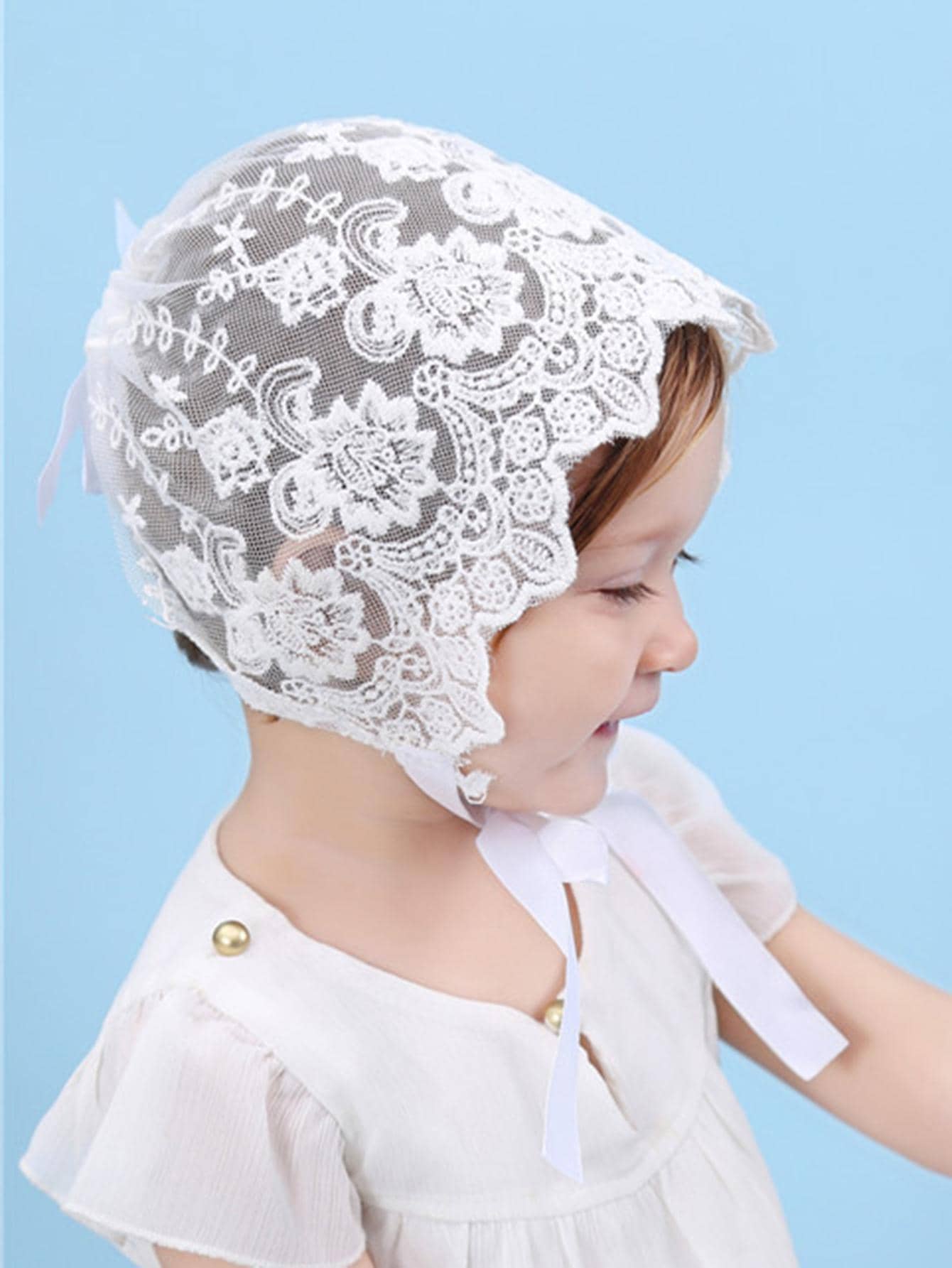 Baby Lace Brim Headband Hat He - Embroidery Embellishments บทวิจารณ์และราคา