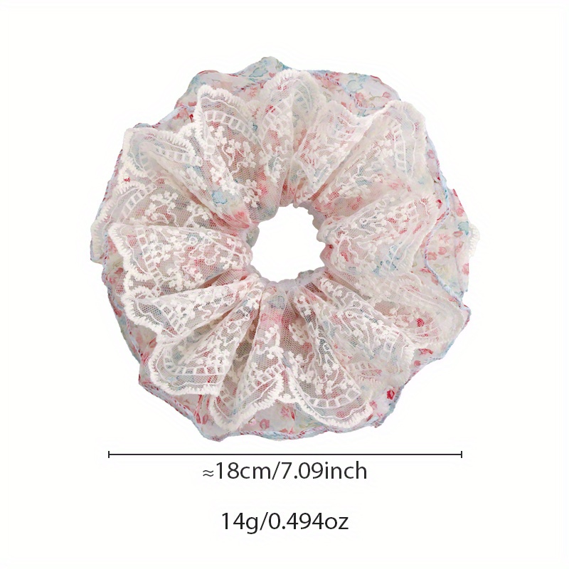Pink and Green Floral Lace Tri - Elastic Lace Trim บทวิจารณ์และราคา