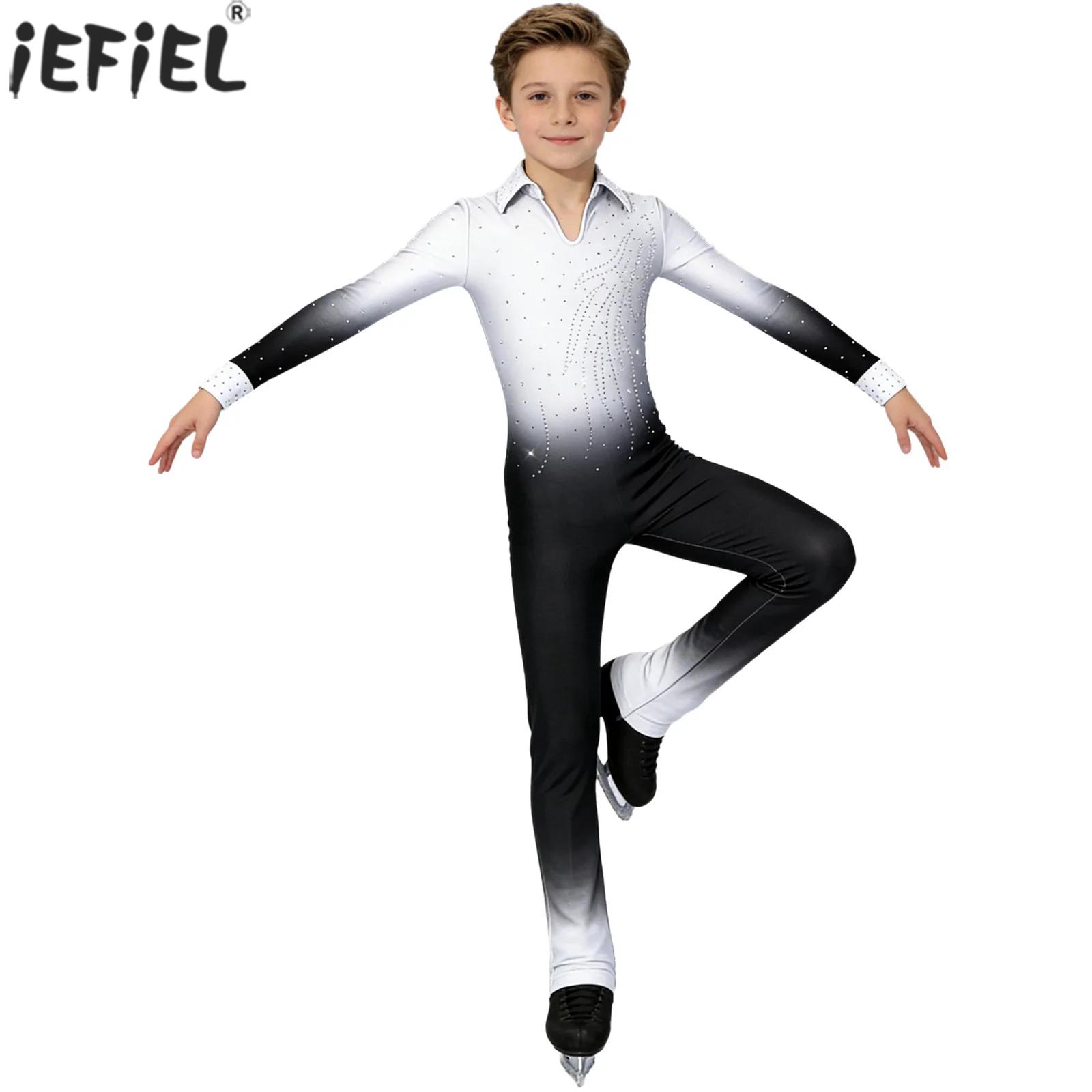 Kids Boys Figure Skating Dance - Rhinestone Banding Trim บทวิจารณ์และราคา