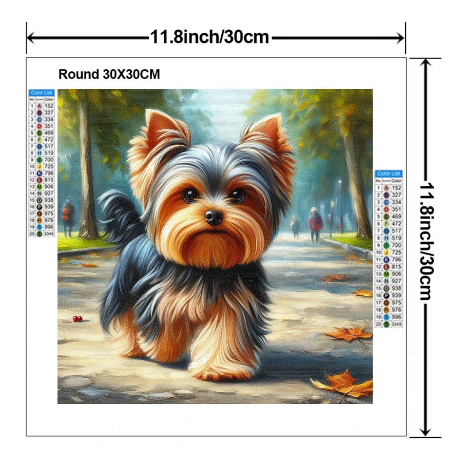 Yorkshire Terrier Dog 5D DIY D - Embroidery Embellishments บทวิจารณ์และราคา