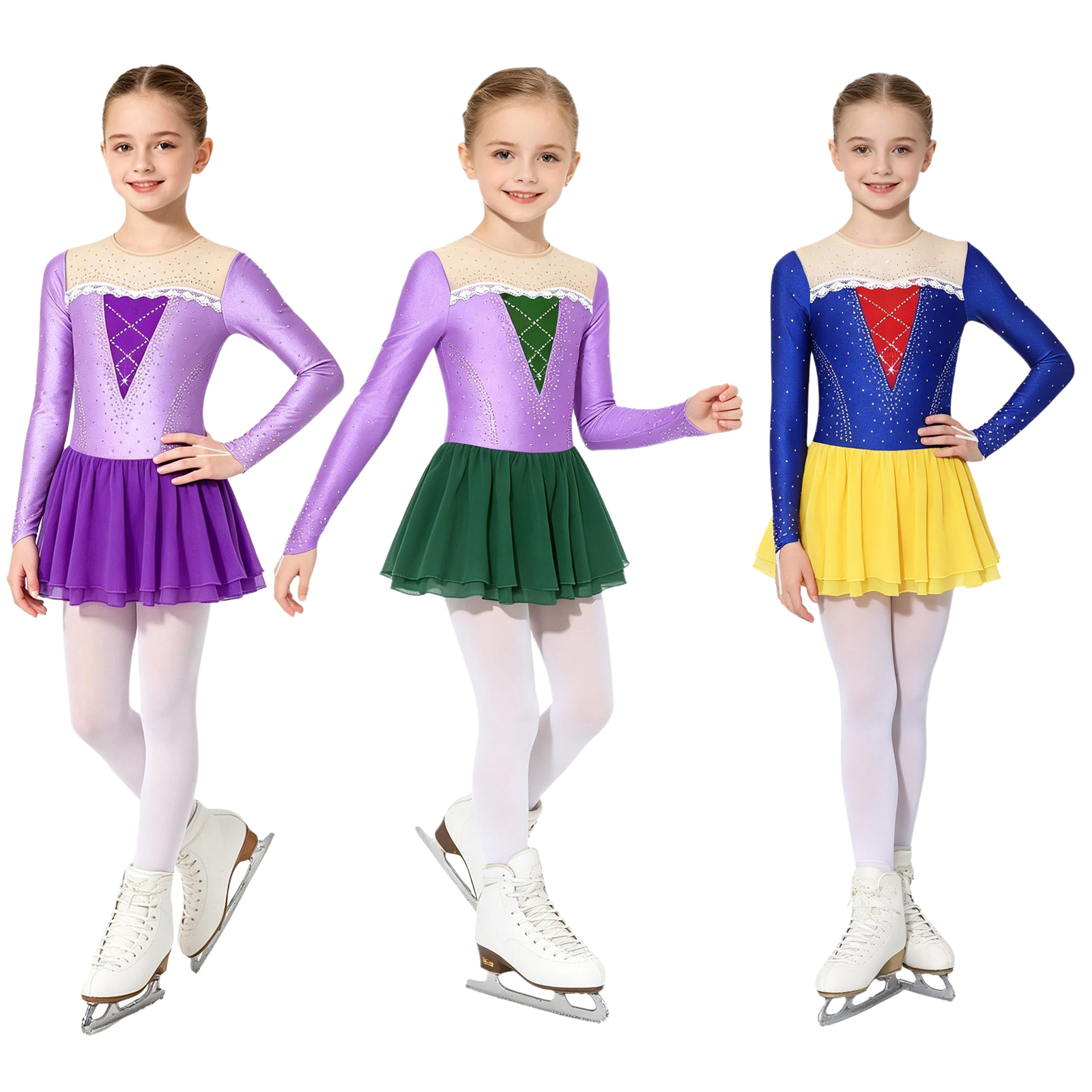 6-16Y Girls Princess Dance Dre - Rhinestone Banding Trim บทวิจารณ์และราคา