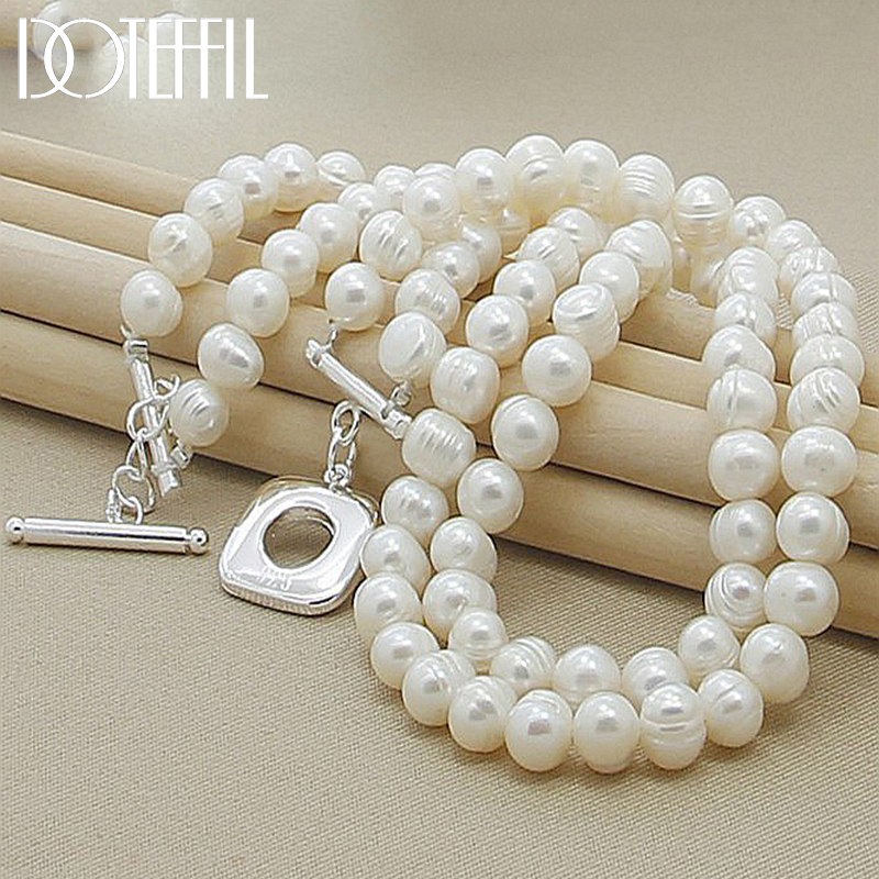 DOTEFFIL 8mm Double White Natu - Pearl Trim Chain บทวิจารณ์และราคา