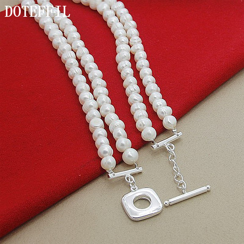 DOTEFFIL 8mm Double White Natu - Pearl Trim Chain บทวิจารณ์และราคา