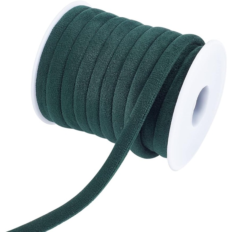 1 Roll 10m 8mm Dark Green Velv - Velvet Ribbon Roll บทวิจารณ์และราคา