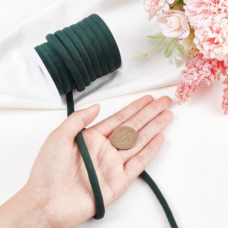 1 Roll 10m 8mm Dark Green Velv - Velvet Ribbon Roll บทวิจารณ์และราคา