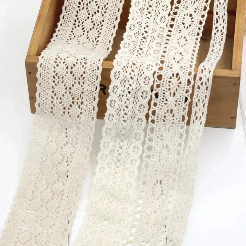 Ivory White Cotton Lace Trim R - Lace Ribbon Trim บทวิจารณ์และราคา