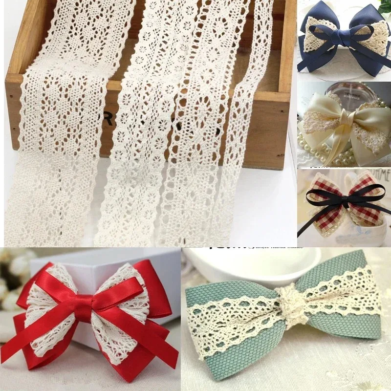 Ivory White Cotton Lace Trim R - Lace Ribbon Trim บทวิจารณ์และราคา