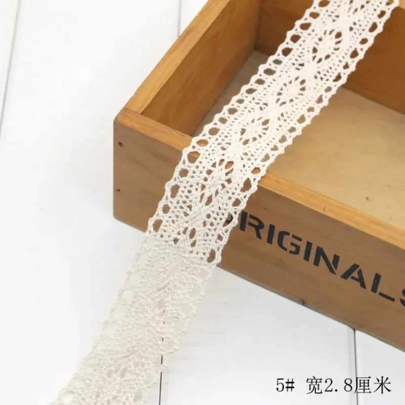 Ivory White Cotton Lace Trim R - Lace Ribbon Trim บทวิจารณ์และราคา
