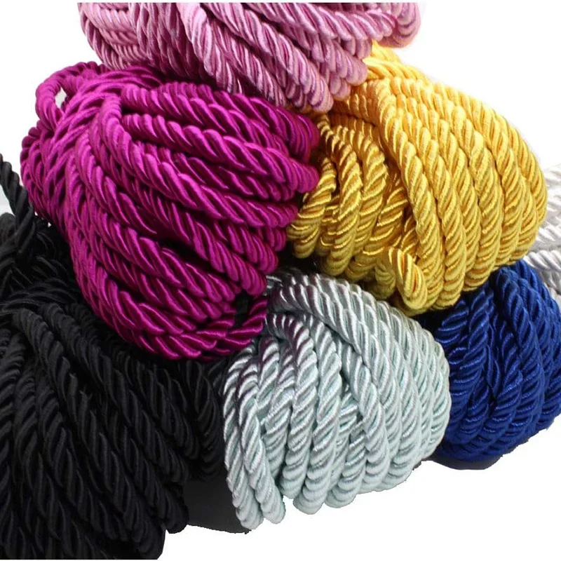 5/10M Silk Rope 3-Ply Braided  - Cord Trim Twisted บทวิจารณ์และราคา