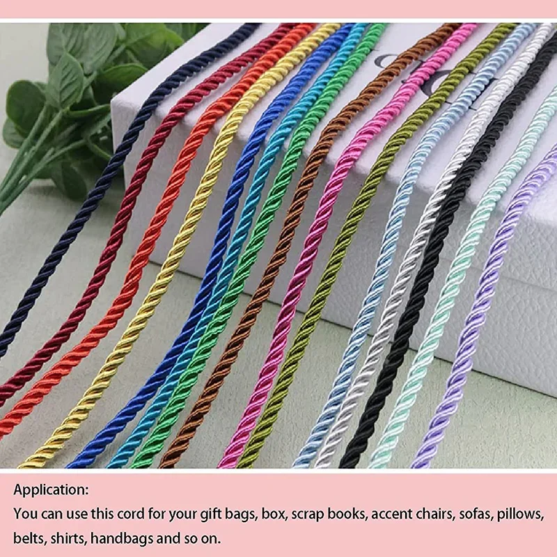 5/10M Silk Rope 3-Ply Braided  - Cord Trim Twisted บทวิจารณ์และราคา