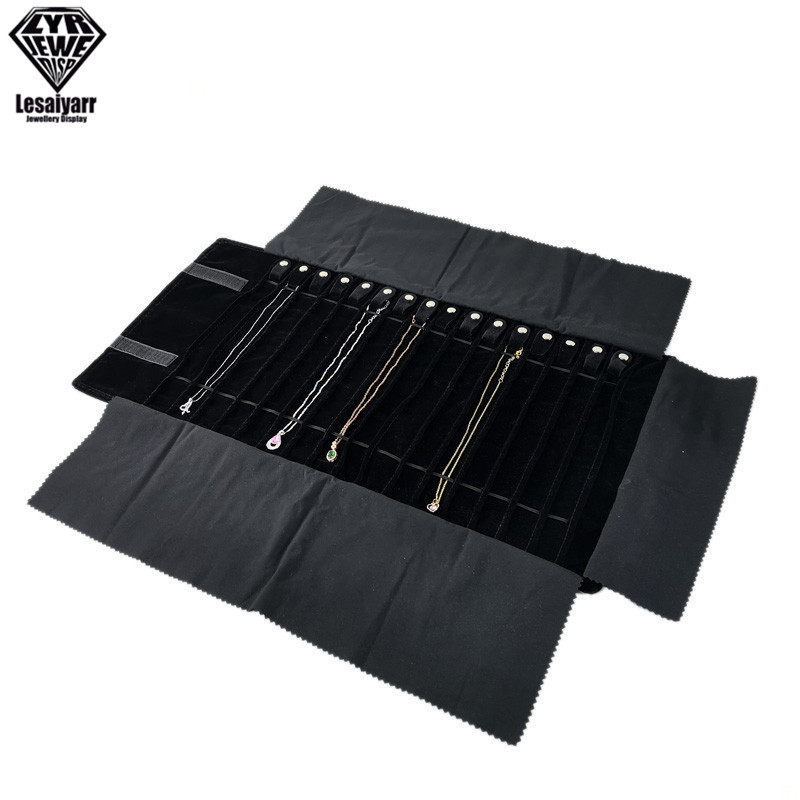 Travel Jewelry Organizer Roll  - Velvet Ribbon Roll บทวิจารณ์และราคา