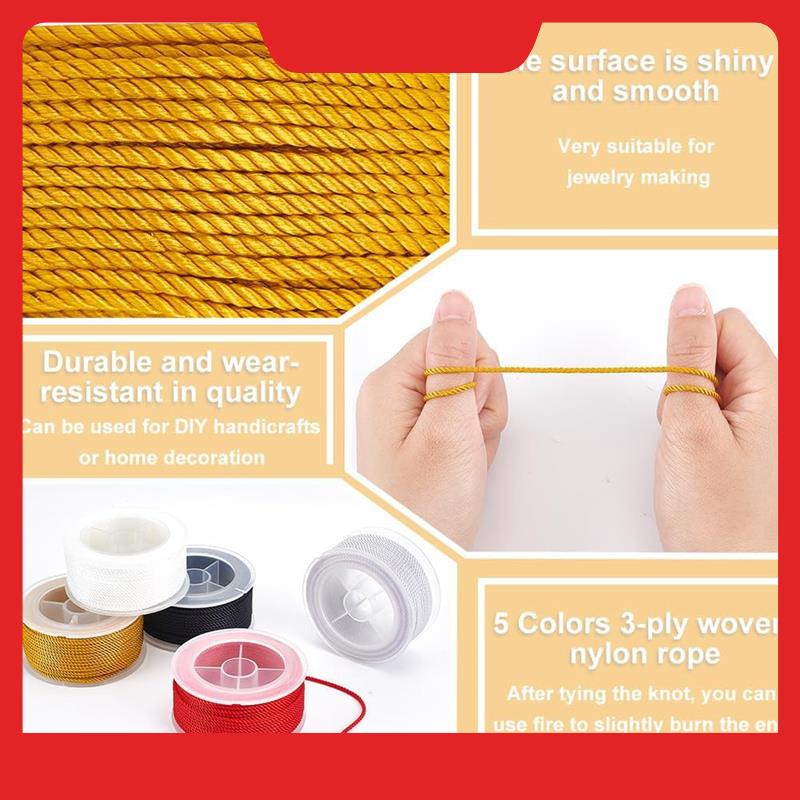 Twisted Nylon Cord 3-Ply Satin - Cord Trim Twisted บทวิจารณ์และราคา