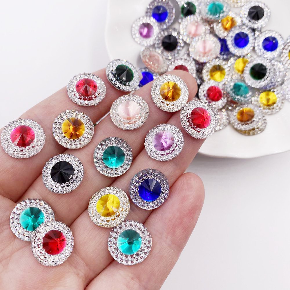 Resin 10/12/16mm Double Color  - Embellishment Glue Craft บทวิจารณ์และราคา