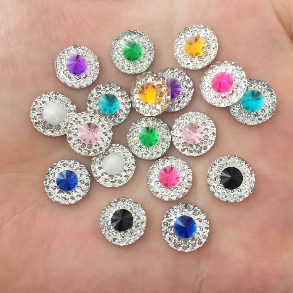 Resin 10/12/16mm Double Color  - Embellishment Glue Craft บทวิจารณ์และราคา