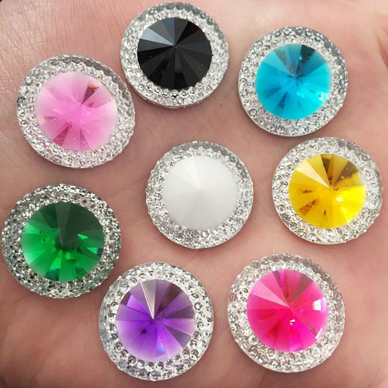 Resin 10/12/16mm Double Color  - Embellishment Glue Craft บทวิจารณ์และราคา