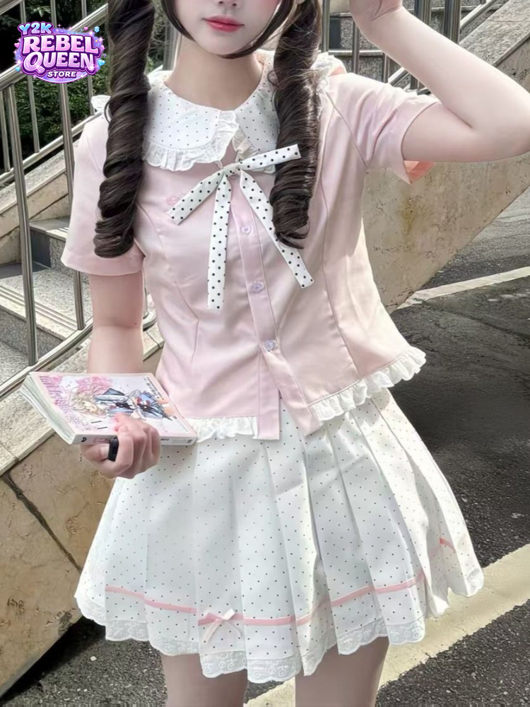 Japanese Sweet Kawaii 2 Piece  - Elastic Lace Trim บทวิจารณ์และราคา