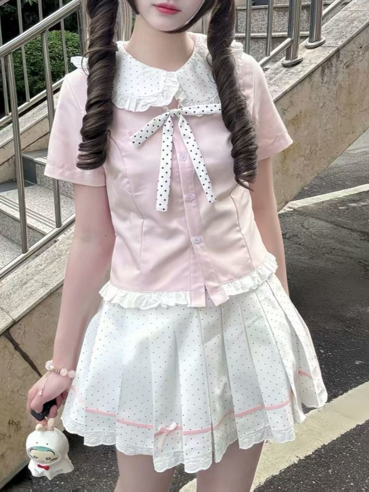 Japanese Sweet Kawaii 2 Piece  - Elastic Lace Trim บทวิจารณ์และราคา