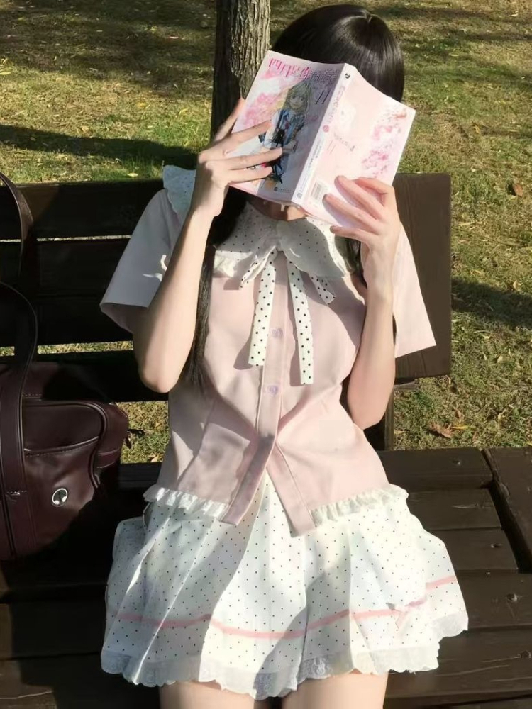 Japanese Sweet Kawaii 2 Piece  - Elastic Lace Trim บทวิจารณ์และราคา