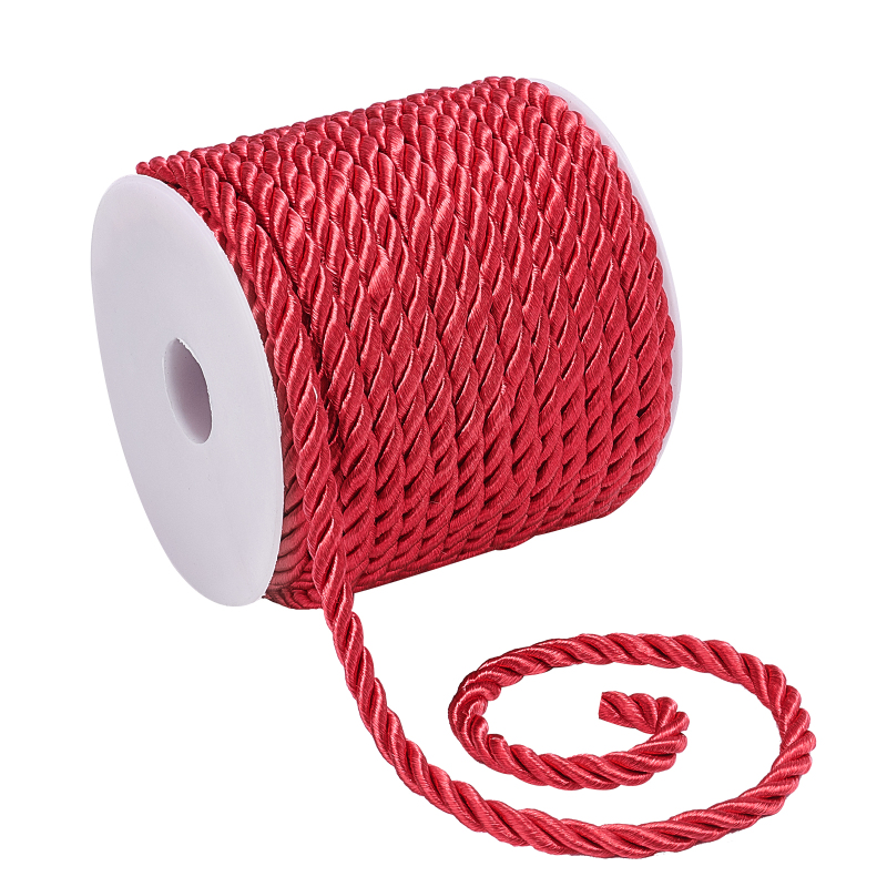 19.6 Yard Red Silk Rope 3-Ply  - Cord Trim Twisted บทวิจารณ์และราคา