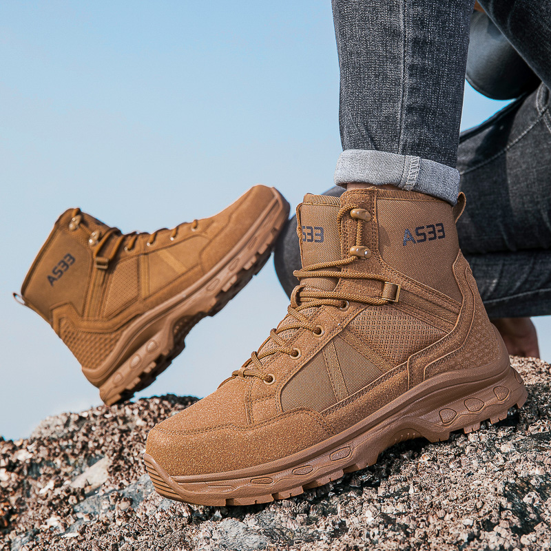Men's Military Tactical Boots  - Guipure Lace Panel บทวิจารณ์และราคา