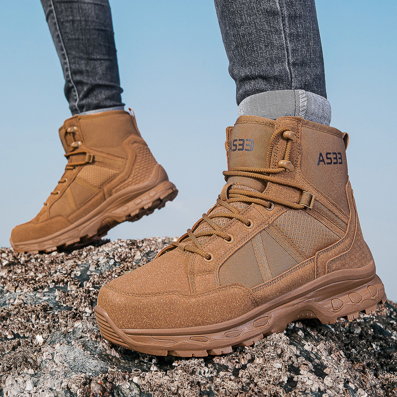 Men's Military Tactical Boots  - Guipure Lace Panel บทวิจารณ์และราคา