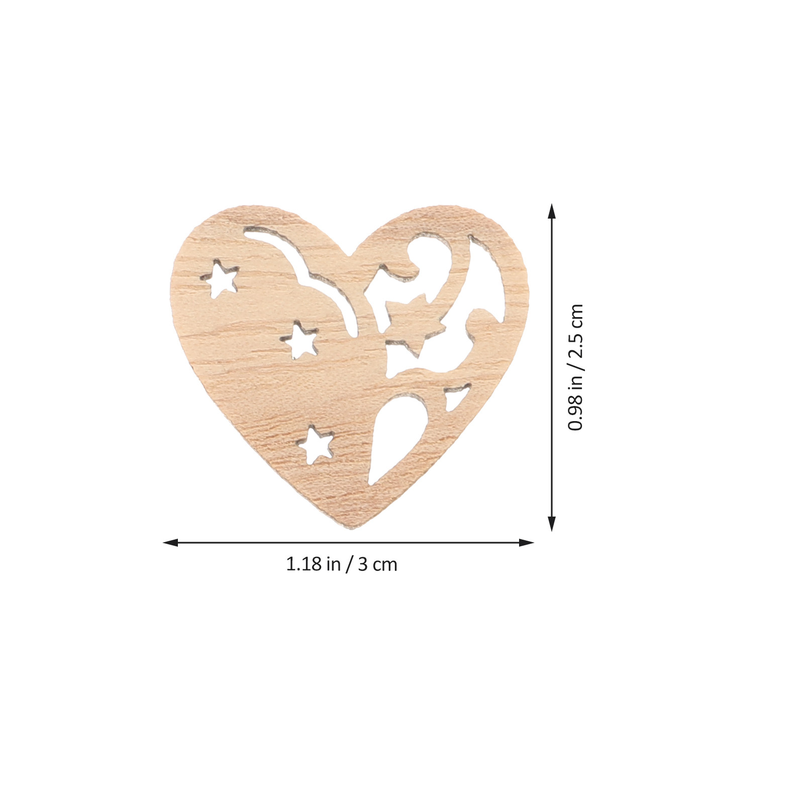 50Pcs Premium Wooden Shapes Cu - Christmas Craft Embellishment บทวิจารณ์และราคา
