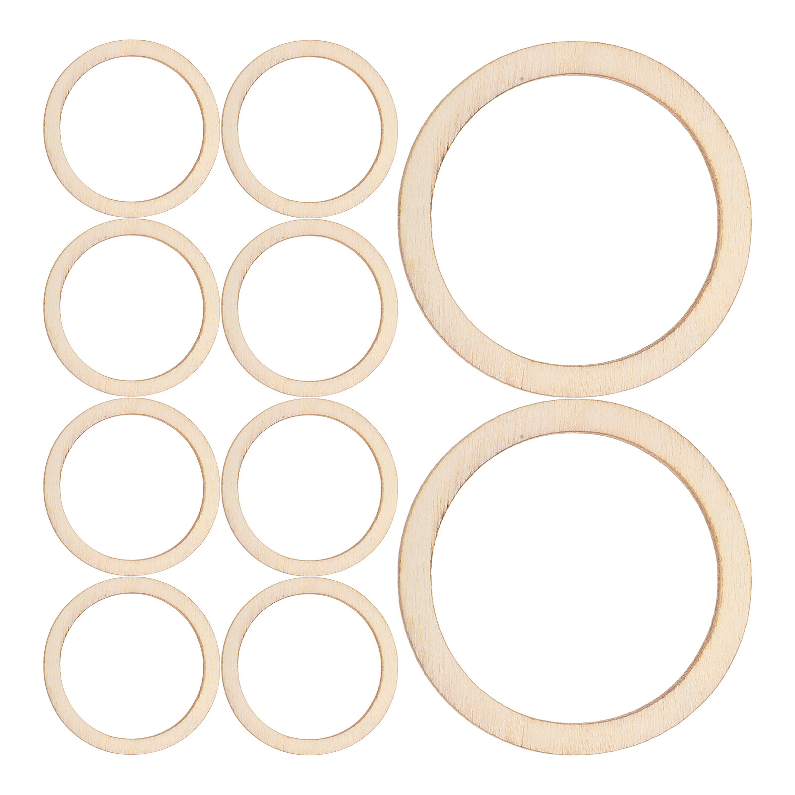 100Pcs Round Wooden Pieces Nat - Christmas Craft Embellishment บทวิจารณ์และราคา