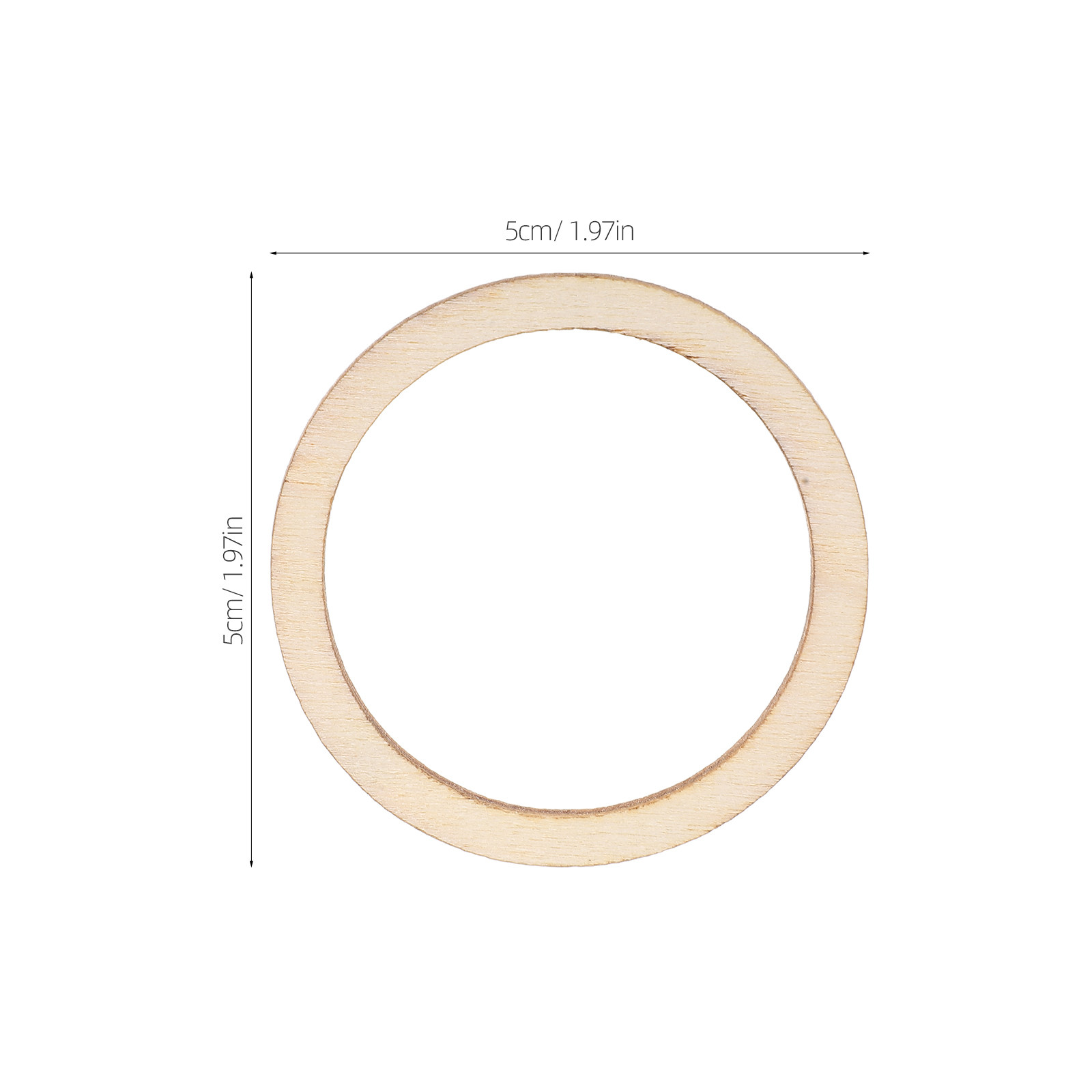 100Pcs Round Wooden Pieces Nat - Christmas Craft Embellishment บทวิจารณ์และราคา