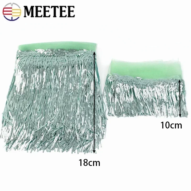 2/5/10Yards Sequin Embroidery  - Beaded Trim Fringe บทวิจารณ์และราคา