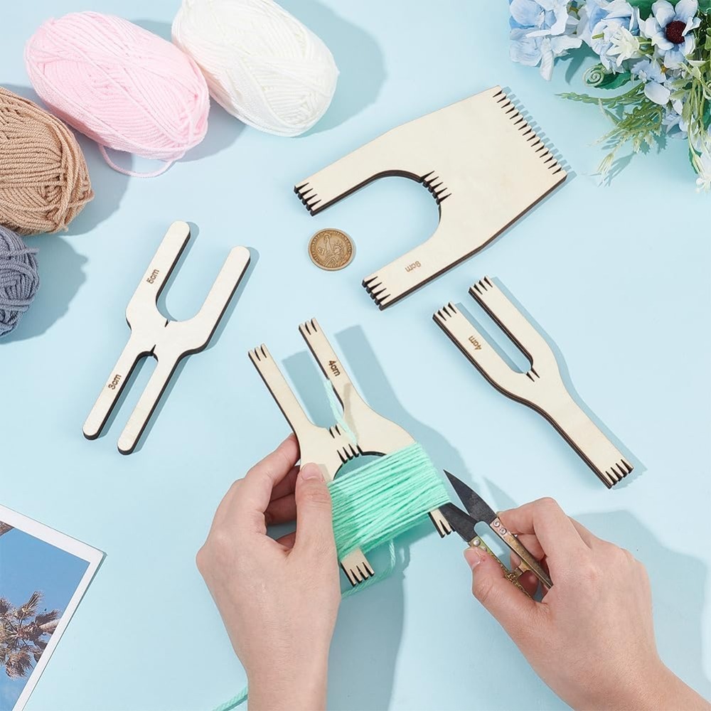 4 Sizes Wooden Pompom Maker (5 - Pom Pom Maker Tool บทวิจารณ์และราคา
