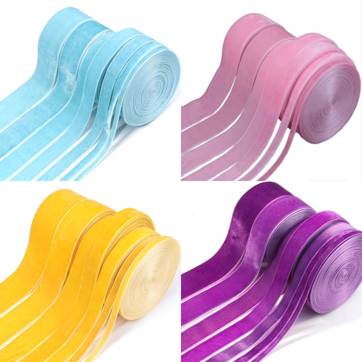 5-10yards/roll Velvet Ribbons  - Velvet Ribbon Roll บทวิจารณ์และราคา