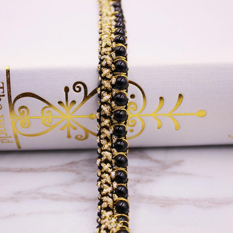 10yards DIY accessories Pearl  - Beaded Trim Fringe บทวิจารณ์และราคา