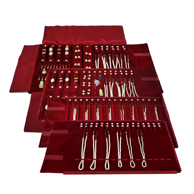 Burgundy Velvet Jewelry Roll-U - Velvet Ribbon Roll บทวิจารณ์และราคา