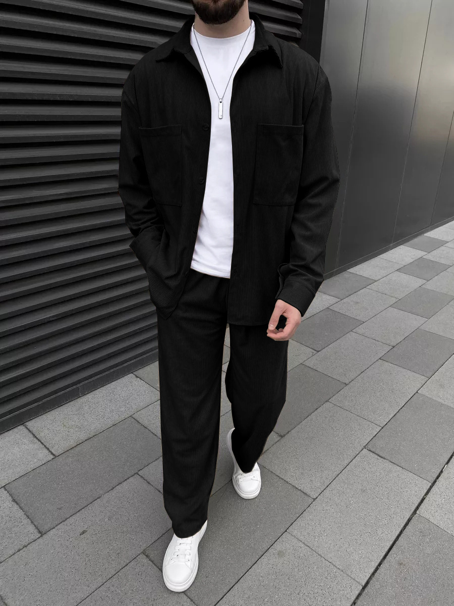 Men's corduroy two-piece outfi - Embellish Knit บทวิจารณ์และราคา