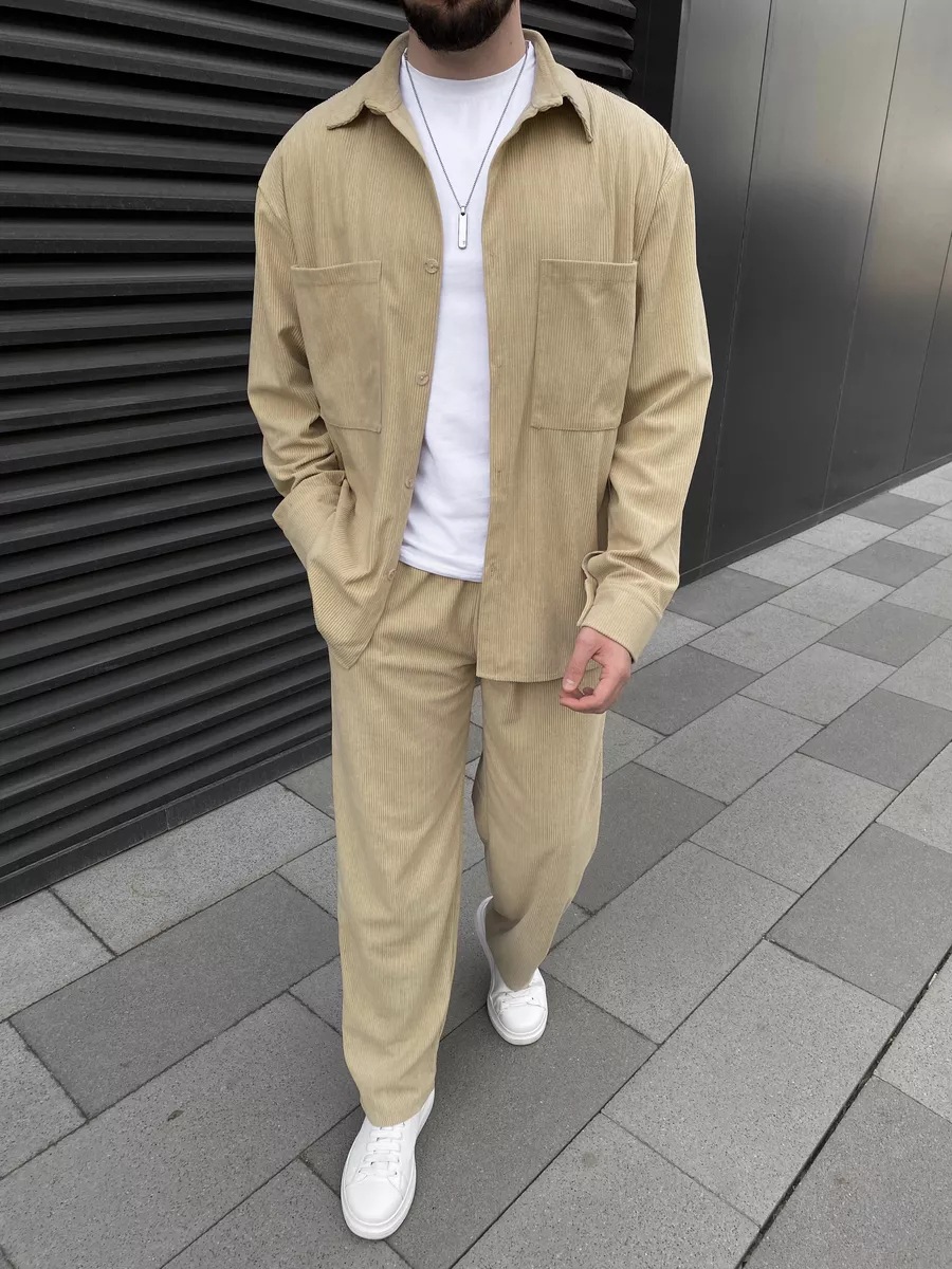 Men's corduroy two-piece outfi - Embellish Knit บทวิจารณ์และราคา