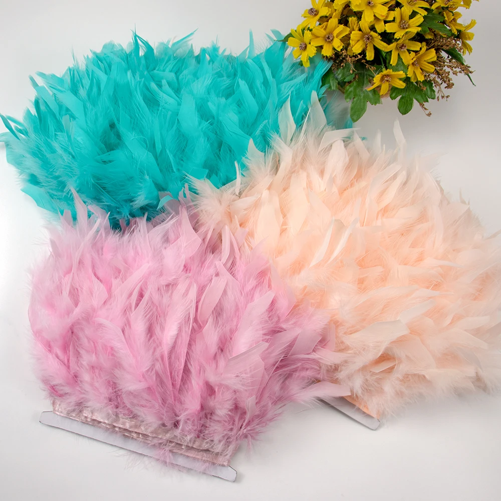 1M Natural Turkey Feathers Tri - Feather Trim Marabou บทวิจารณ์และราคา