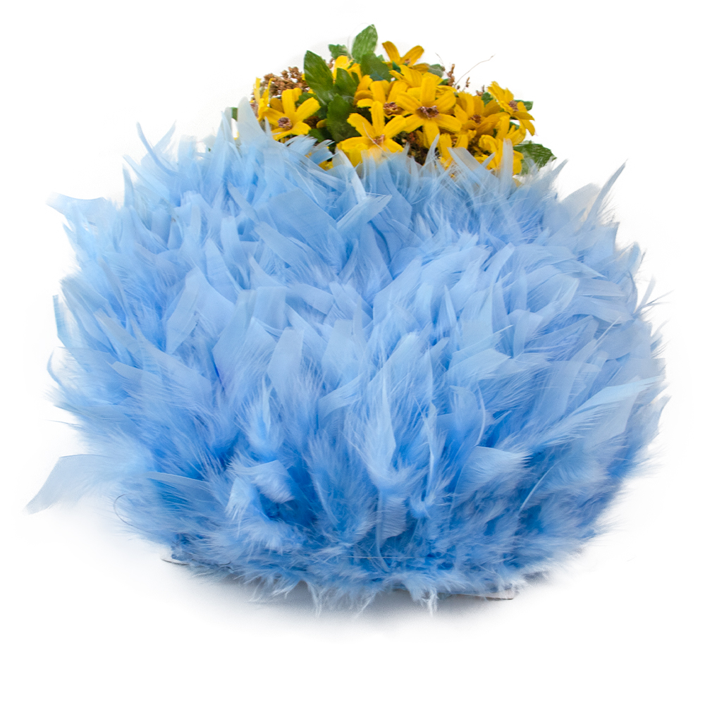 1M Natural Turkey Feathers Tri - Feather Trim Marabou บทวิจารณ์และราคา