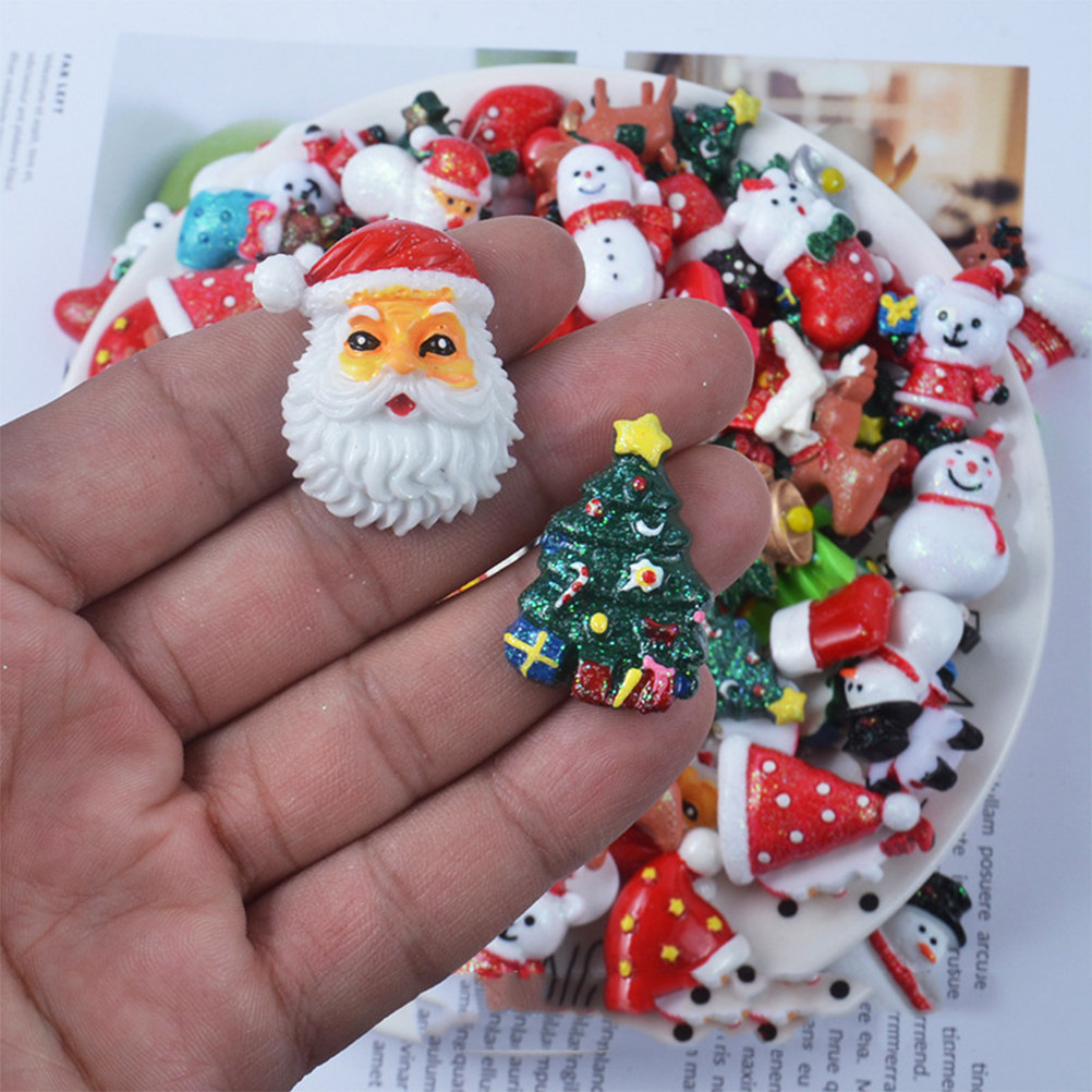 50pcs Resin DIY Accessories Ch - Christmas Craft Embellishment บทวิจารณ์และราคา