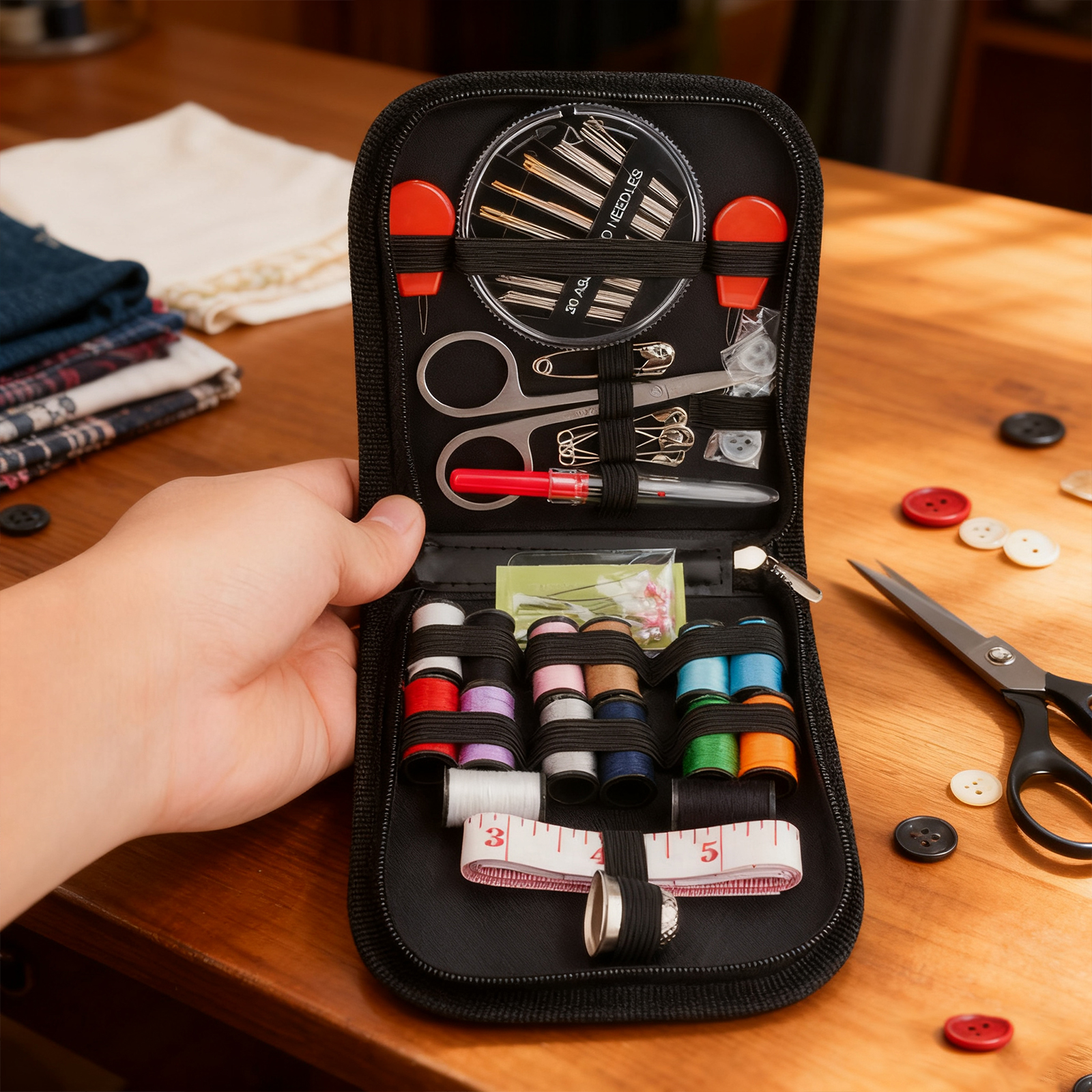 The sewing kit contains 68 acc - Pom Pom Maker Tool บทวิจารณ์และราคา