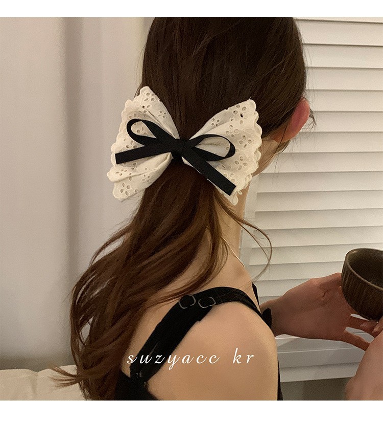 French retro double layered bo - Lace Ribbon Trim บทวิจารณ์และราคา