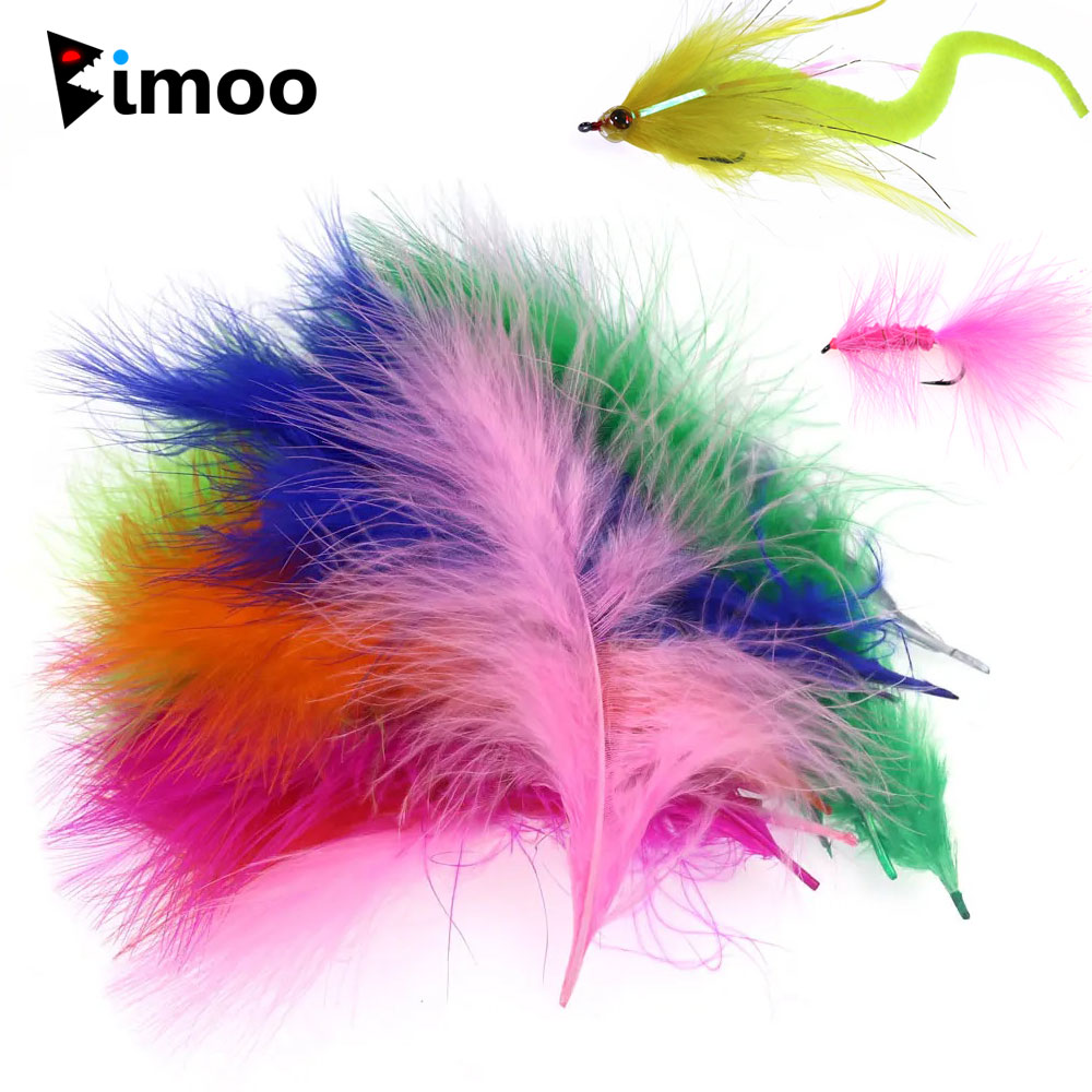 Bimoo 50pcs/Pack Colored Long  - Feather Trim Marabou บทวิจารณ์และราคา