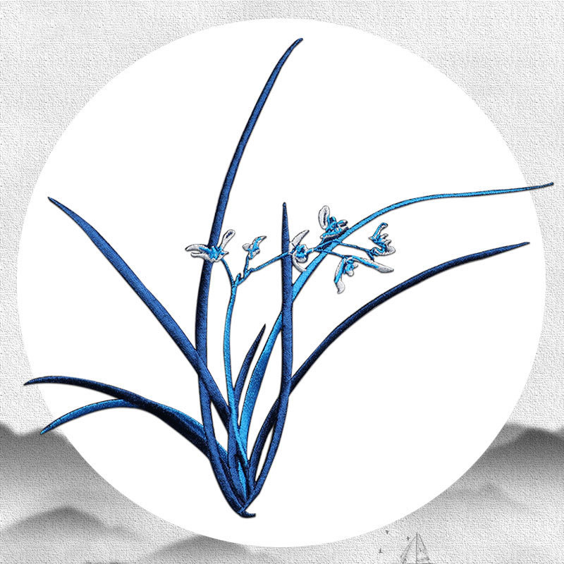 1 Piece 20CM X 18CM Orchid Emb - Applique Patch Flower บทวิจารณ์และราคา